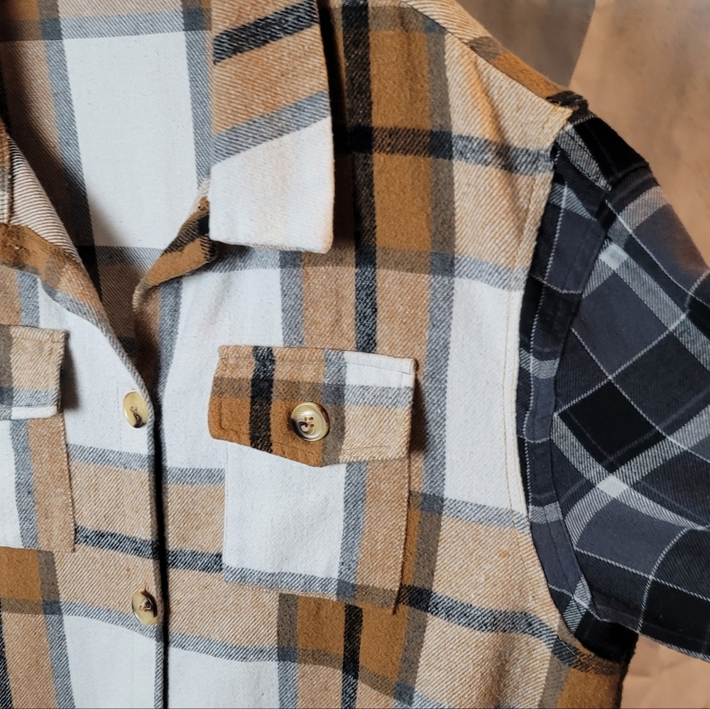 Upcycled Flannel Shacket - Picture 10 of 10